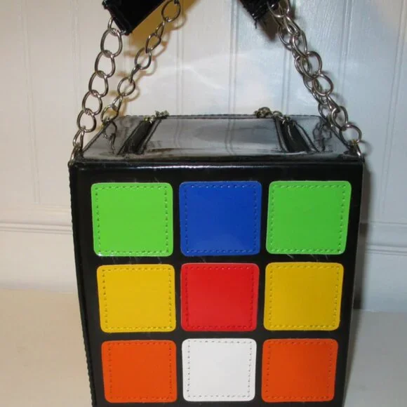 Rubik's Cube Kitch Novelty Bag Rubix NEW - Picture 3 of 5